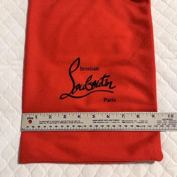Authentic Christian Louboutin Dust Bag Storage Cover Pouch Red 13 X 9" - Picture 2 of 6